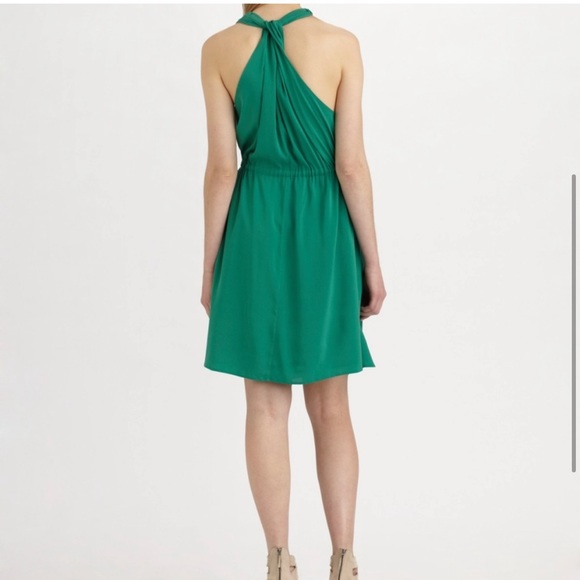NWT Theory Women's Green Nadolin Silk Georgette Dress - Picture 2 of 6